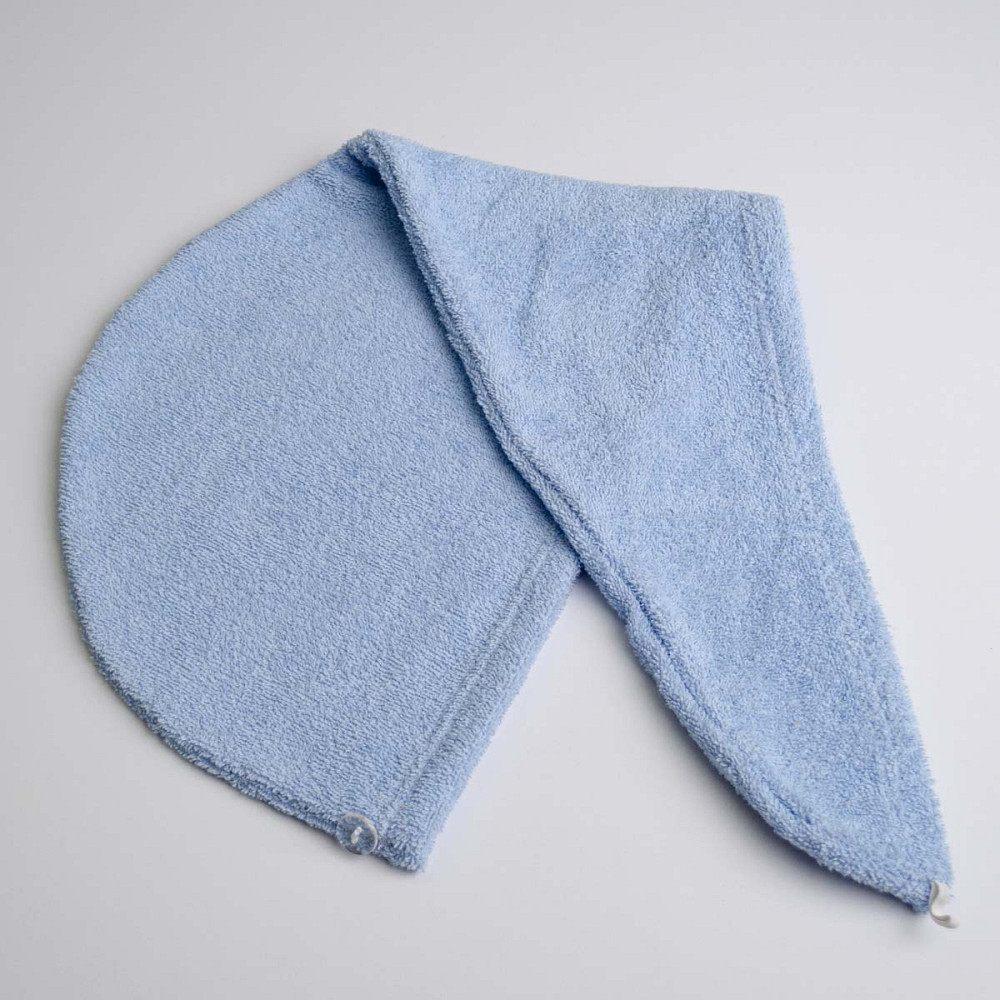 Полотенце для волос тюрбан махровый YouStar 75х26 см 100% Хлопок 400г/м2 (Голубой) Сумы - изображение 1