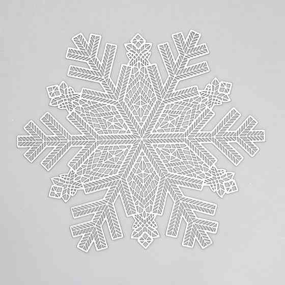Коврик для сервірування столу Snowflake 38 см срібний Київ