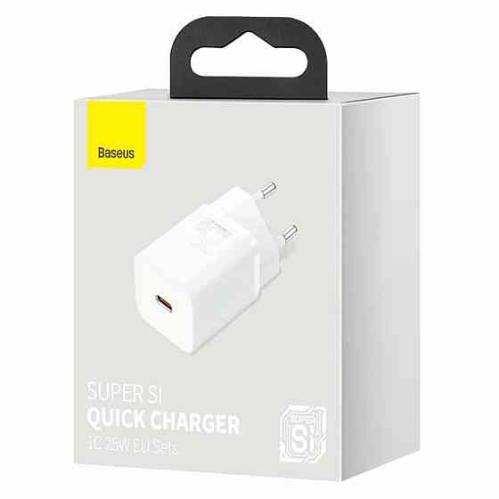 Мережевий зарядний пристрій Baseus Super Si Quick Charger 1C 25W EU White Киев