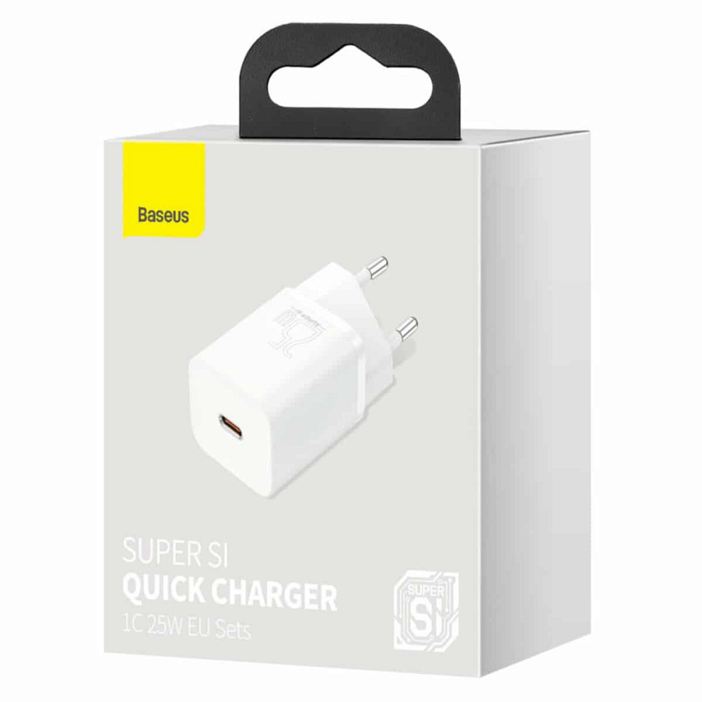 Мережевий зарядний пристрій Baseus Super Si Quick Charger 1C 25W EU White Киев - изображение 3