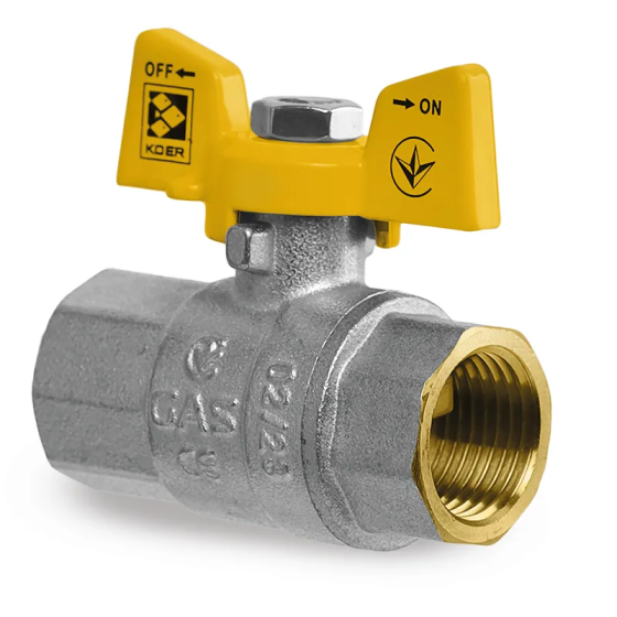 Кран кульовий Koer KG.207 - 1/2" FF ГГМ (газ) (KR4958)   ( 25441 ) Харків