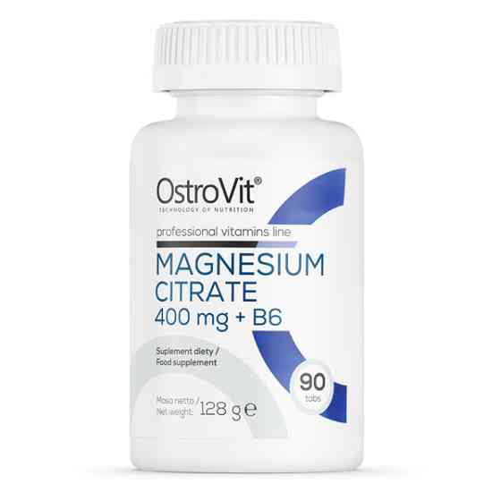 Цитрат магнію 400 мг + B6 Ostrovit Magnesium Citrate 400 mg + B6 90tabl Луцьк