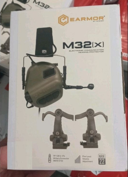 Комплект активные наушники Earmor M32(x) + крепление чебурашки M16C (Оливковый) Винница - изображение 10