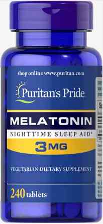 Мелатонин для сна Puritan's Pride Melatonin 3 мг 240 таб Киев