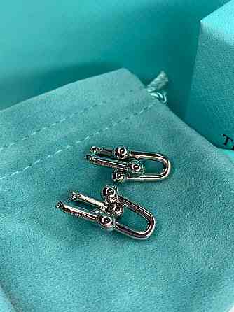 Брендові сріблясті сережки Тіффані Tiffany, батьківщинне покриття/упаковане в мішечок Одеса