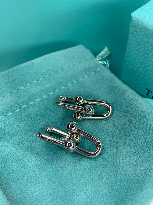 Брендові сріблясті сережки Тіффані Tiffany, батьківщинне покриття/упаковане в мішечок Одеса - фото 5