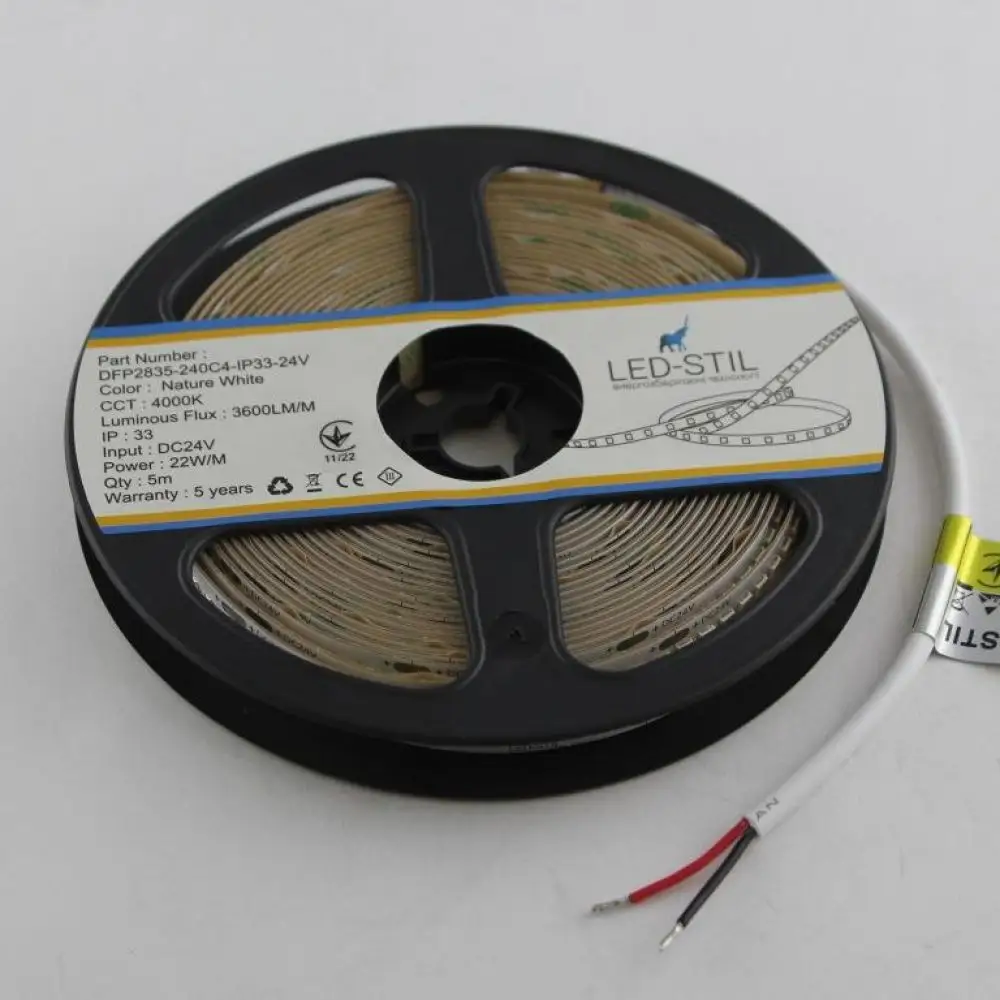 LED-STIL Світлодіодна стрічка LED-STIL 4000K 22 Вт/м 2835 240 діодів IP33 24 Вольта 3600 Lm ней Коломия - фото 9