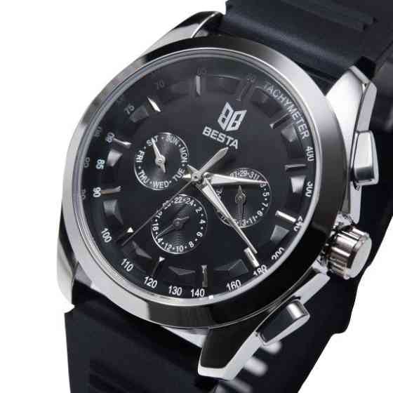 Годинник чоловічий механічний Besta Walker Elastic Black (2 ремінці) Вінниця