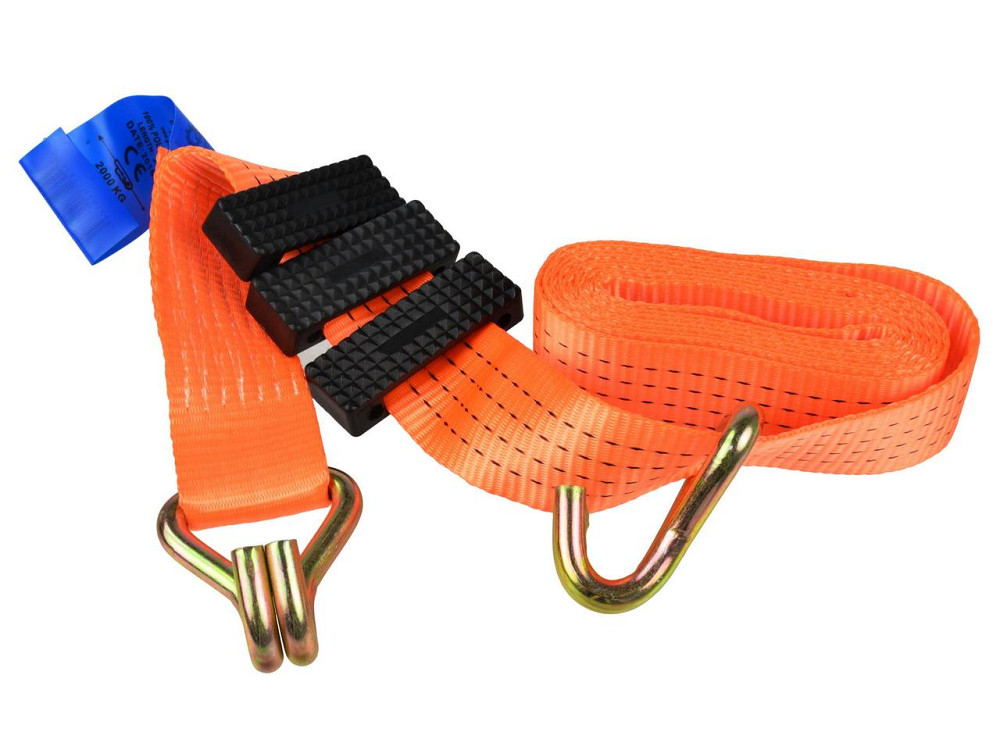 Стяжний ремінь троьохкінцевий кріплення автомобіля на лаветі з трищіткою 4 тони / 50 мм* 3 метра Київ - фото 3