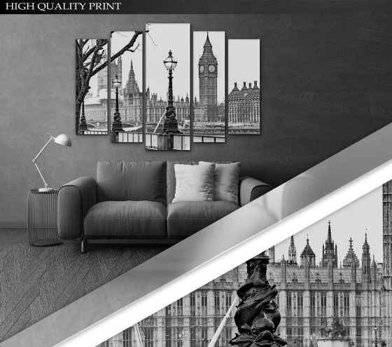 Модульна картина Лондон Art-324_5 ( 80х118см ) Київ