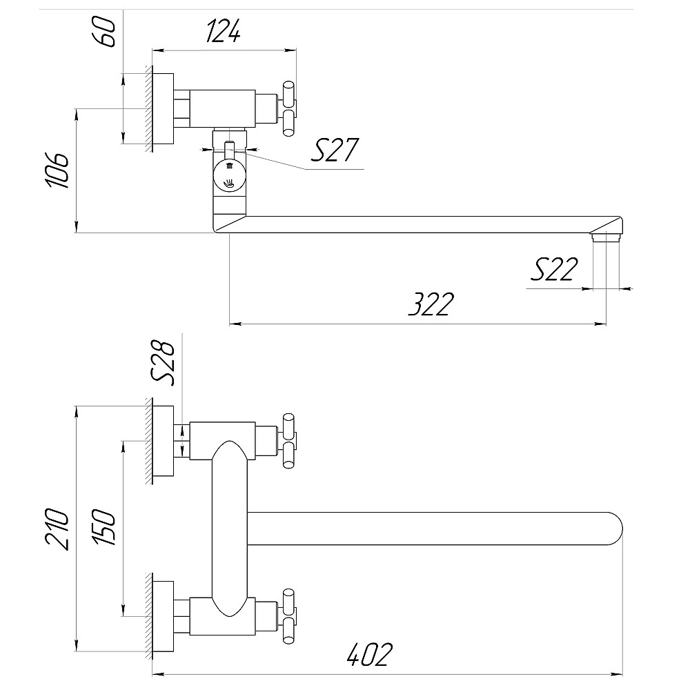 Змішувач для ванни Globus Lux DUKAT SD4-108 Луцк - изображение 7