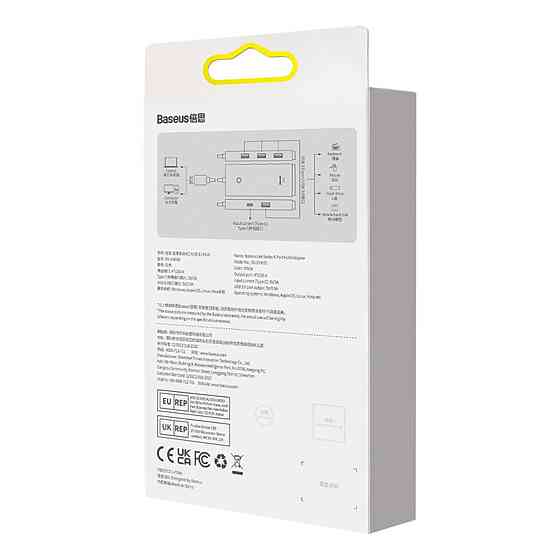 Хаб адаптер перехідник USB-Hub Baseus Lite Series 4-Port Type-C HUB Adapter (Type-C to USB 3.0*4) 25cm Black WKQX030301 Одеса