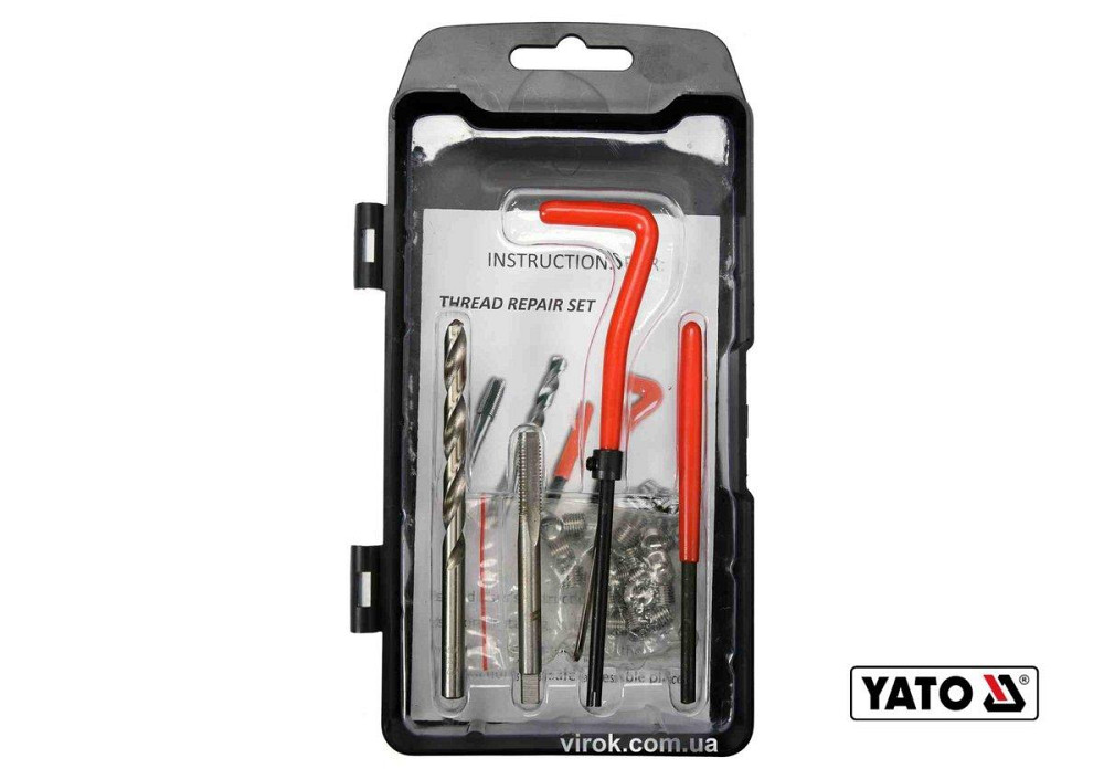 Набір для ремонту різьби YATO : М6 x 1.0 мм, HSS 4241/4341, 30 шт [20/40] Одеса - фото 1