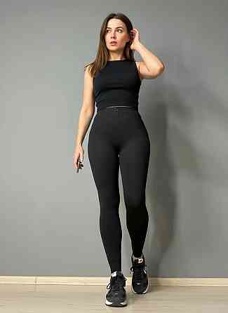 Лосини жіночі Clover 9978 з корсетом на блискавці пуш-ап корегуючі чорні, чорний, L Київ