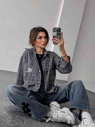 Жіноча картата сорочка (з накатом) 48-50, карта 32 Одеса