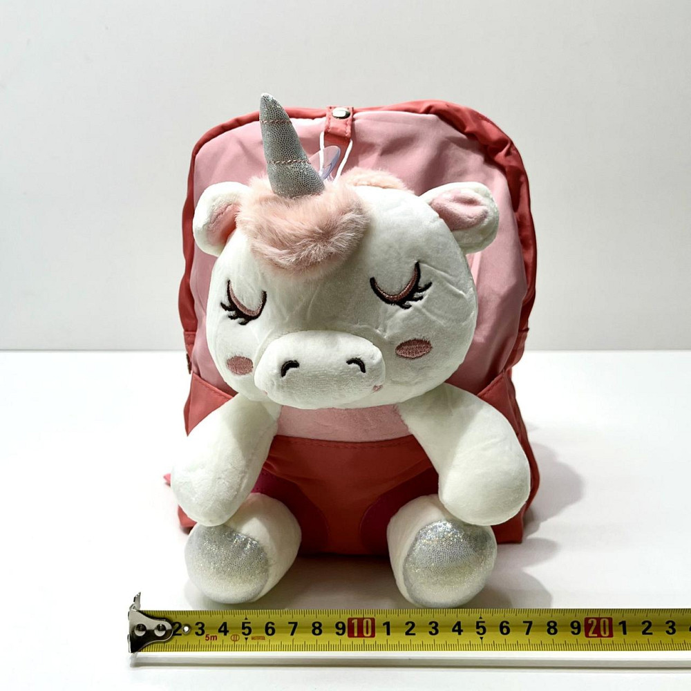 Рюкзак з м'якою іграшкою Єдиноріг 1 відділення 20см Кораловий (FG24032735B) Чернігів - фото 8