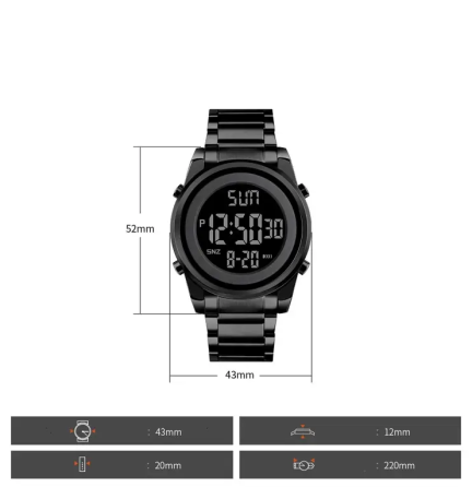Мужские наручные часы Skmei 1611 Черный Киев