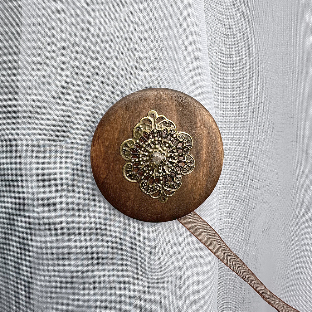 Магниты для штор и гардин Карпаты набор 2 шт Коричневый с бронзовым (81-260) Киев - изображение 2