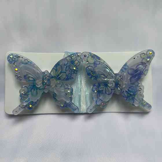 Магніти для штор і гардин Метелик Люсі набір 2 шт Блакитний (81-168) Київ