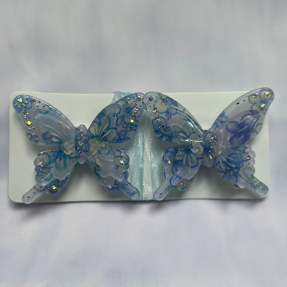 Магниты для штор и гардин Бабочка Люси набор 2 шт Голубой (81-168) Киев - изображение 6