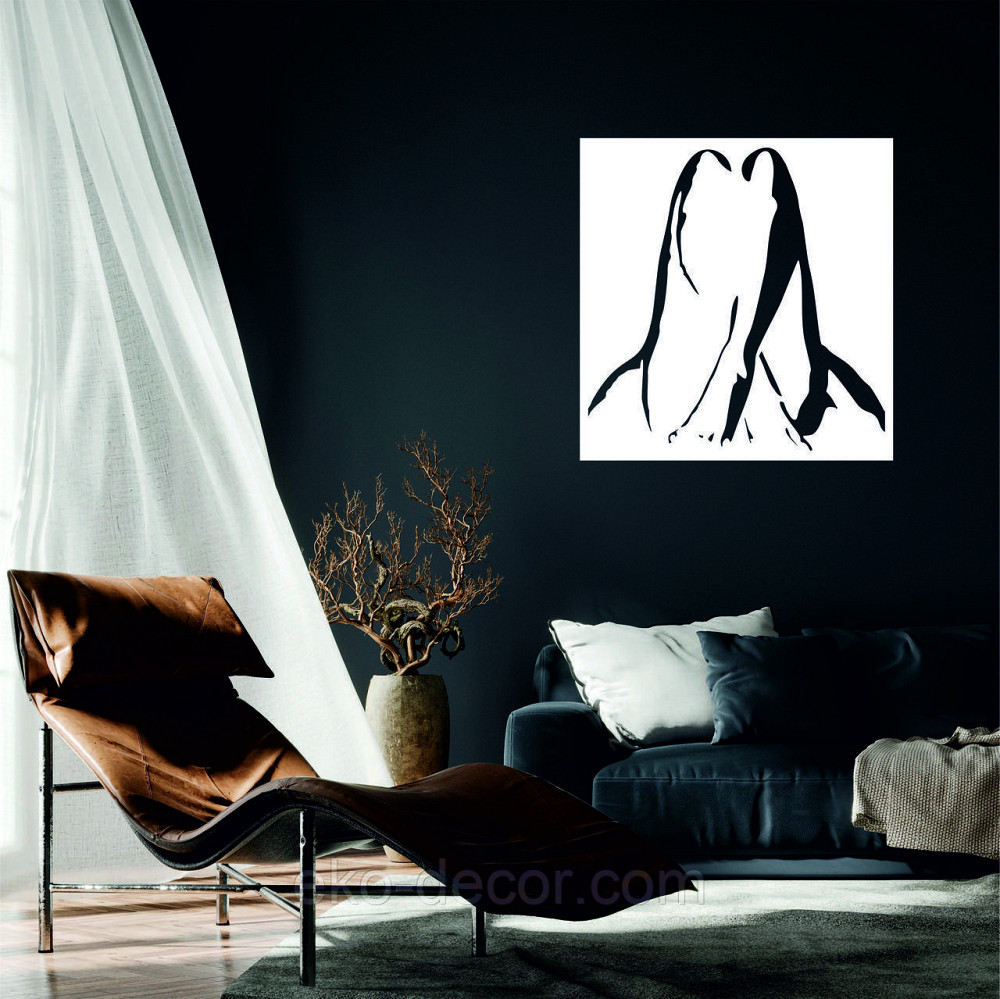 Декоративное настенное Панно «Силуэт женщины», Декор на стену 50*48 см, Белый Киев - изображение 1
