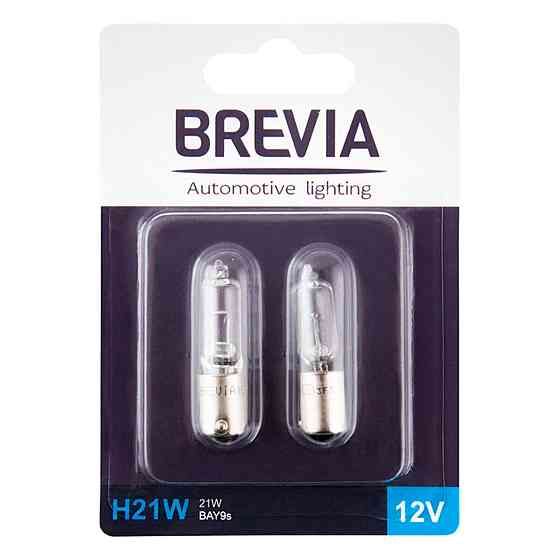 Лампа розжарювання Brevia H21W 12V 21W BAY9s, 2шт Київ