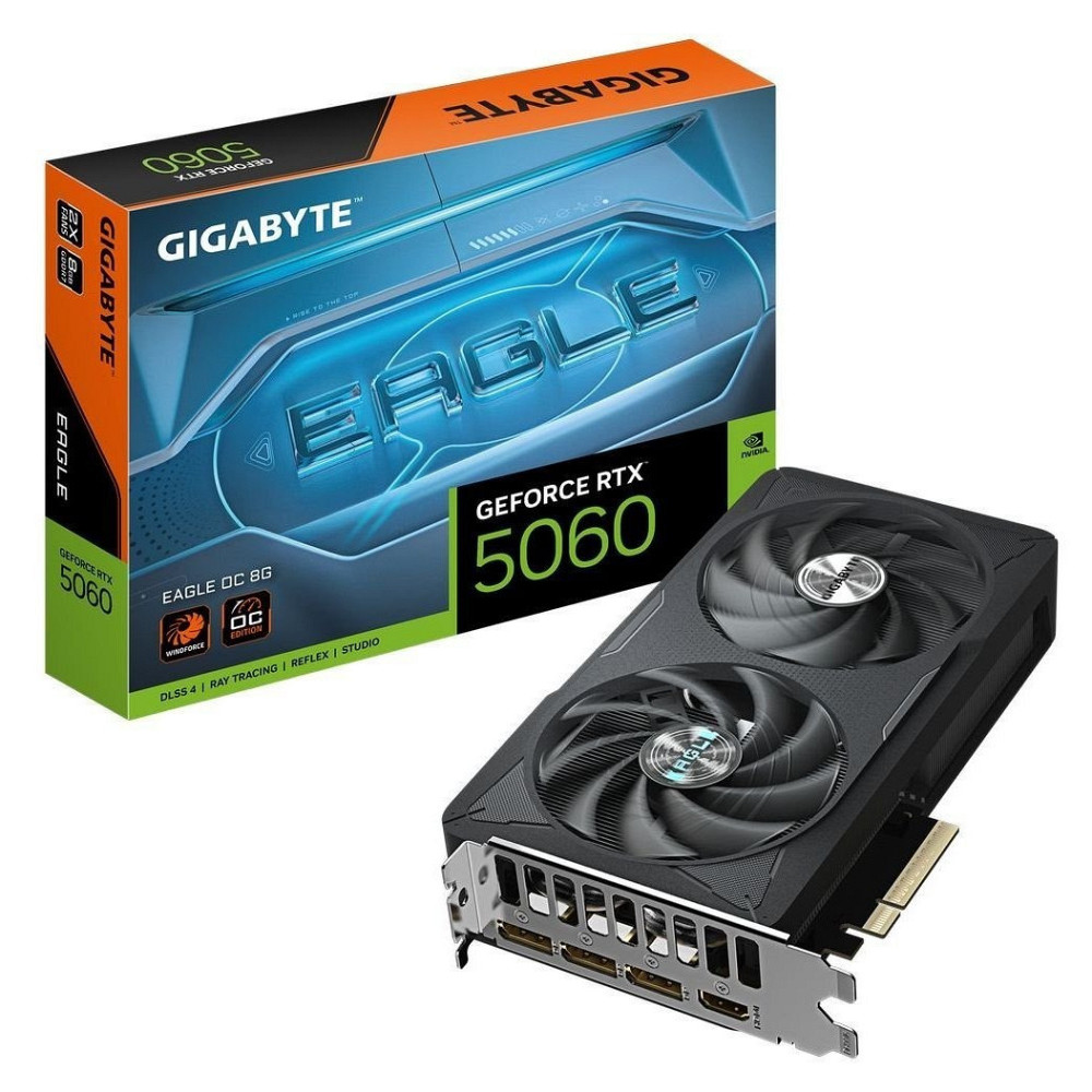 Відеокарта GF RTX 5060 8 GB GDDR7 Eagle OC Gigabyte (GV-N5060EAGLE OC-8GD) ( Black ) Харьков - изображение 10