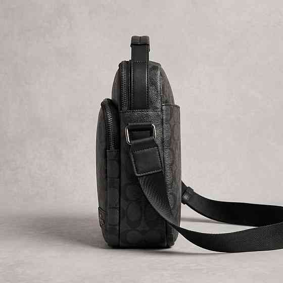 Мужская барсетка, сумка на плечо Coach (2515) серая Киев
