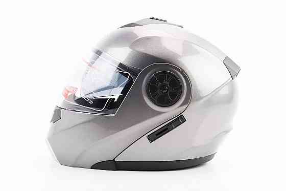 Шолом модуляр, закритий з відкидним підборіддям+відкидні окуляри BLD-159 L (59-60см), СІРИЙ глянець Киев