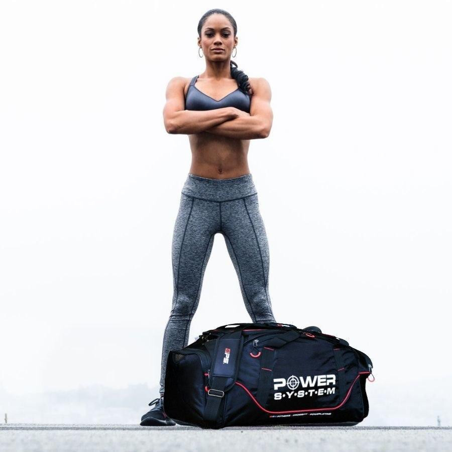 Спортивная сумка Power System Gym Bag Magna водоотталкивающая сумка с отсеком для обуви и плечевым ремнем Киев - изображение 4