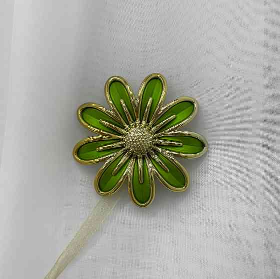 Магніти для штор і гардин Грейс набір 2 шт Зелений з золотистим (81-149) Київ