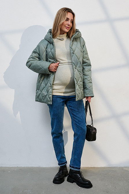Джинси для вагітних Mom Fit для майбутніх мам зі спеціальним поясом L (48) Leyton Юла Мама синій Кривий Ріг - фото 2