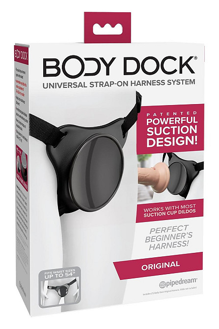 Трусики для страпону з присоскою Pipedream Body Dock Original чорні Sex Aura Київ - фото 6