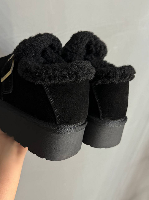 Ботинки женские Hengji 003-1 угги натуральная замша с пряжкой черные, 36, 23 см Киев - изображение 14