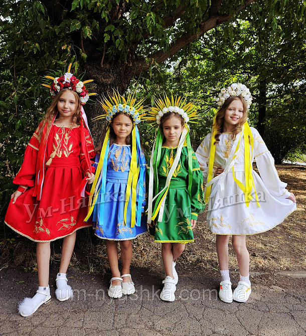 Дитяче вишите біле плаття з колосками Кривий Ріг - фото 9