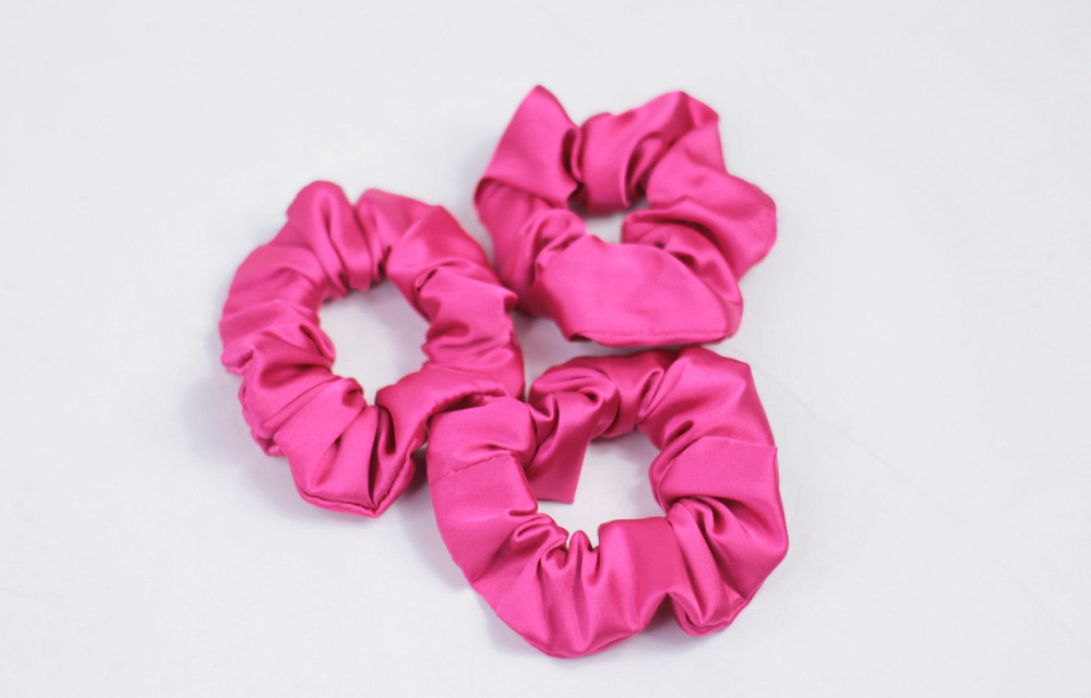 Гумка для волосся шовкова Малиновий Харків - фото 2