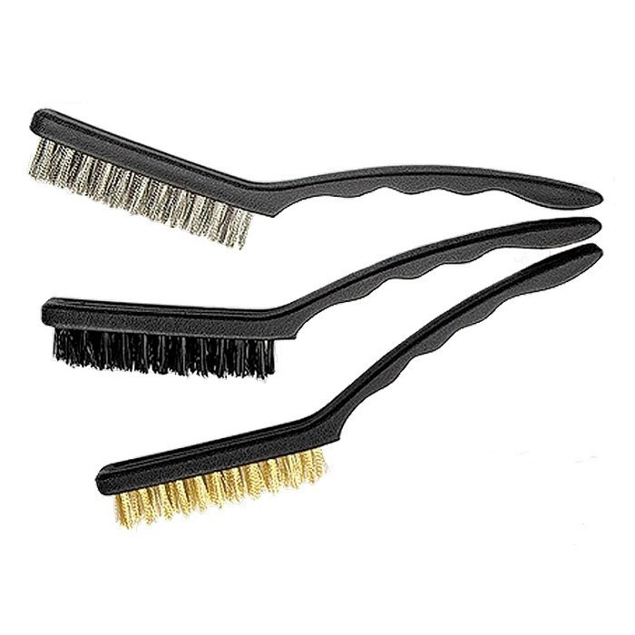 Набор щеток металлических MATRIX с пластмассовой ручкой 3 шт (748639) Полтава - фото 1