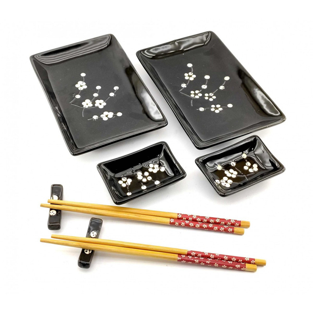 Посуда для японской кухни для суши на 2 персоны Черный Сакура Киев - изображение 1
