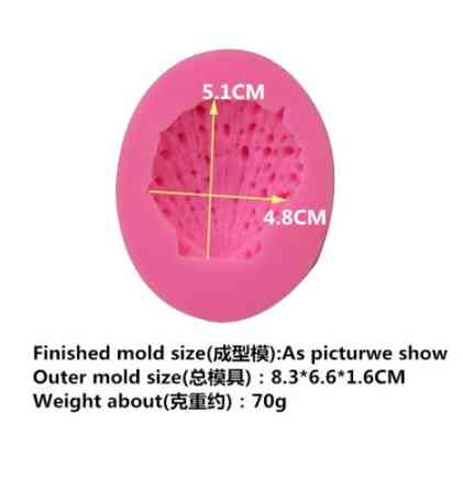 Молд силиконовый Ракушка 83 на 66 мм розовый Киев