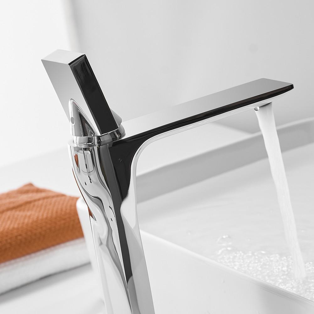 Смеситель дизайнерский для умывальника, кран в ванну однорычажный WanFan люкс качества хром Каменец-Подольский - изображение 6