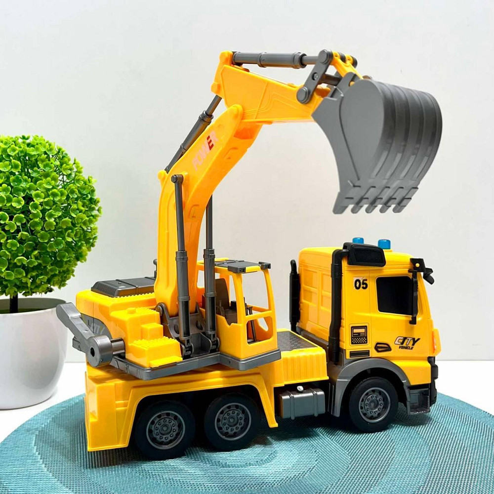 Машинка будтехніка на радіокеруванні акумулятор підсвічування рухомі деталі Жовта (YJ-113-1-2) Чернігів - фото 4