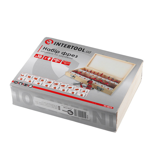 Набір фрез кінцевих INTERTOOL HT-0073 по деревині, 18 шт. - для деревообробки Львів - фото 7