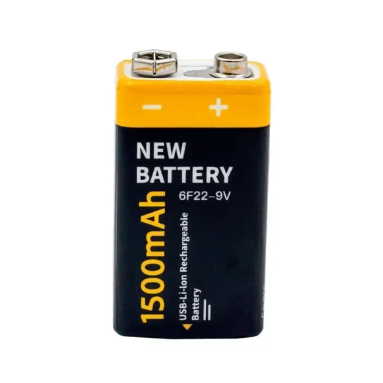 Аккумулятор Крона Suyijia 9V 6f22 Li-Ion 1500мАч Type-C перезаряжаемый Винница
