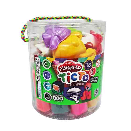 Креативна творчість "Тісто для ліплення "Master Do" TMD-01-05, 18 кольорів Вінниця