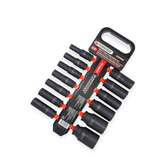 Набір головок ударних подовжених 1/2" 10, 12-15, 17, 19, 21, 22, 24, 27, 30, 32мм (планшет) Мукачево - фото 1