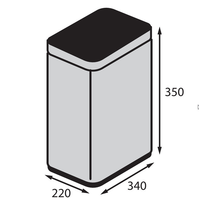 Відро для сміття сенсорне прямокутне Koer TC-020312-02 12 л колір нержавіюча сталь антипалець (KR5586) Чернівці - фото 5