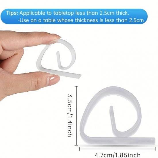 Клипсы для скатерти настольные белые (4шт./уп.), зажимы для скатерти Винница - изображение 2