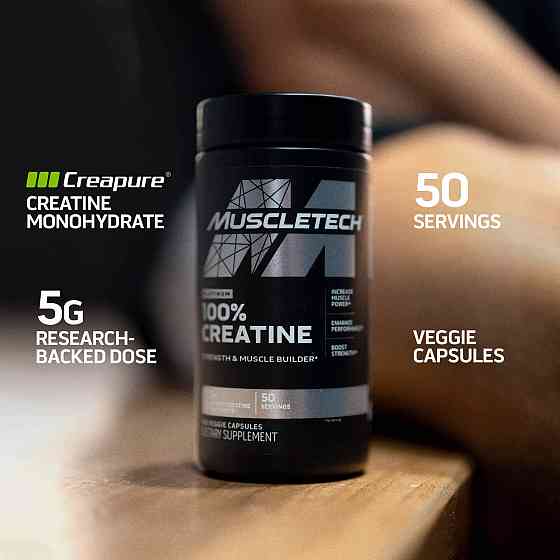 Креатин моногидрат MuscleTech Platinum 100% Creatine, 100 растительных капсул Луцк