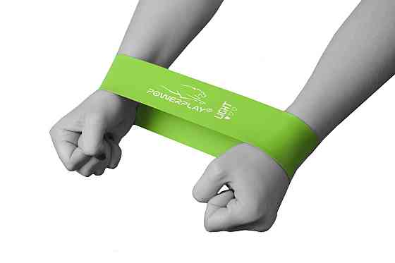 Резинка для фітнесу PowerPlay 4114 Mini Power Band 0.8мм. Light Зелена (5-8кг) Кам'янське