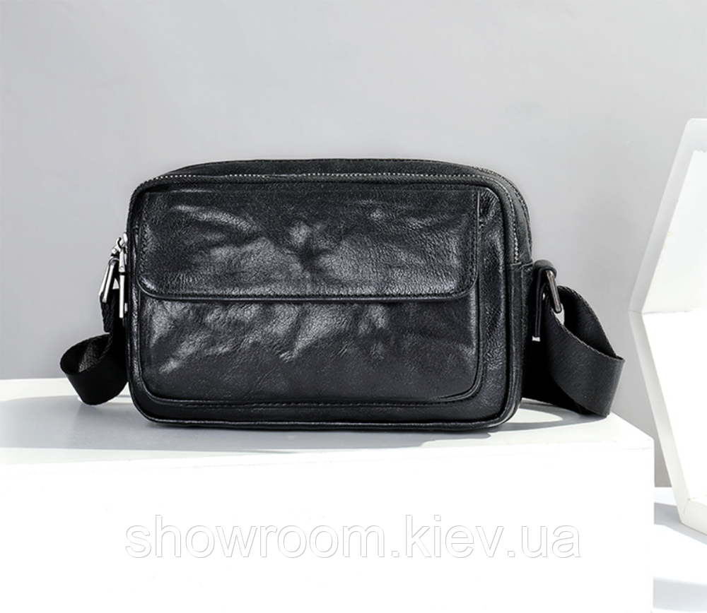 Чоловіча шкіряна барсетка Leather Collection (9253) Київ - фото 1